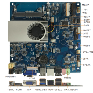 VGA/HD/LVDS Ba hiển thị đầu ra Bo mạch chủ onboard <span class=keywords><strong>Intel</strong></span> Celeron 2980u Bộ vi xử lý DDR3 Bộ nhớ SATA cho tất cả một chiếc/kiốt mới - Product Image 4