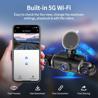 Caméra embarquée Full HD avec caméra de recul, vision nocturne, contrôle par application, 5 canaux, caméra embarquée Wifi