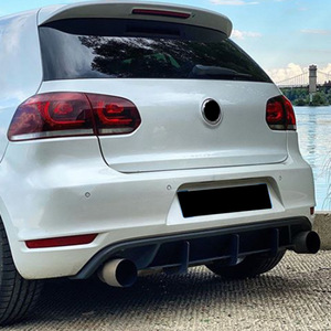 Volkswagen Golf Mk6 Gti Rear <b>Diffuser</b> And Air Blade Matte Black Abs Tail Lip Modification 2008-2013 - Product Image 2