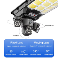 Caméra de surveillance extérieure solaire LED 4G WiFi 6MP CCTV 800W Lampe de jardin sans fil