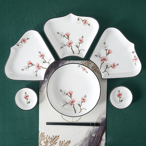 ชุดอาหารจานชามกระเบื้องเคลือบลายคลาสสิกทันสมัย เรียบง่าย ทนทาน เหมาะสำหรับการรับประทานอาหารอย่างยั่งยืน - Product Image 5