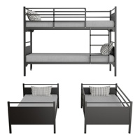 Cama de loft de acero moderno ajustable, marco de metal con acabado plateado para muebles del hogar para apartamento, dormitorio, Hotel, mercado de Oriente Medio