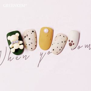 10 unids/bolsa giratorio rojo dibujos animados lindo oso giratorio tridimensional Color cálido oso de peluche chica 3D oso de peluche encanto de <span class=keywords><strong>uñas</strong></span> - Product Image 2