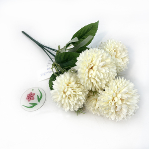 Vente en gros de 35cm de petit Kiku Chrysanthème Bush Bouquet de <span class=keywords><strong>fleurs</strong></span> funéraires <span class=keywords><strong>Fleurs</strong></span> de cimetière <span class=keywords><strong>artificielles</strong></span> <span class=keywords><strong>pour</strong></span> tombes Arrangements commémoratifs - Product Image 5