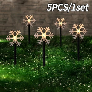 Chaude Solaire Étoile <span class=keywords><strong>neige</strong></span> Jardin lumières Paysage Pelouse éclairage Solaire mouvement lumières extérieur Étanche Décoration De Noël - Product Image 2
