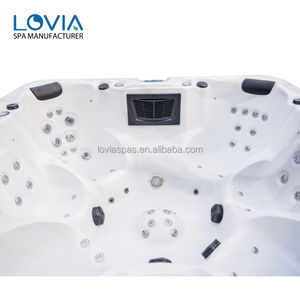 Bain à remous extérieur pour 7 à 8 personnes, fête familiale, spa moderne, bain à remous autoportant en acrylique, fabricant de jacuzzi en Chine - Product Image 3