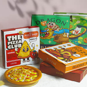 Scatole per Pizza Personalizzate con Logo Cartoon, Confezione da 1000 Pezzi, Misure 18, 16, 14 Pollici, Produzione Cinese - Product Image 4