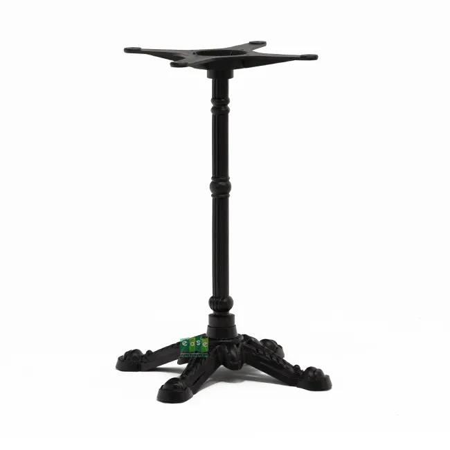 (E9601) Black powder coated cast iron bistro table bases for restaurant