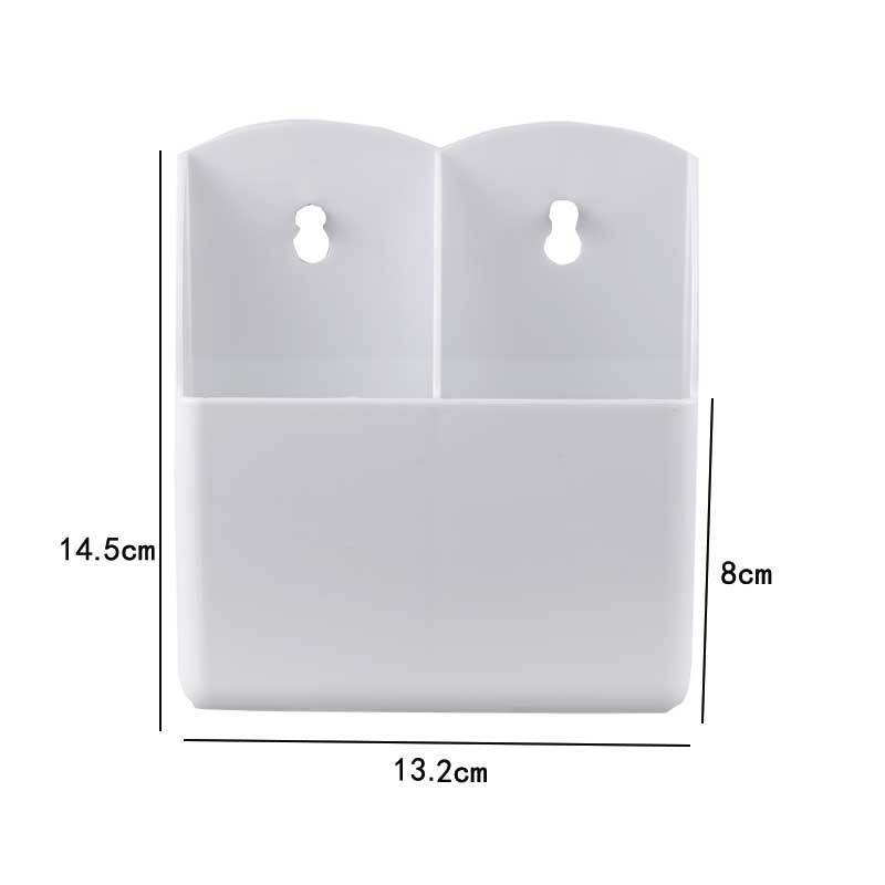 White double-compartment design [with no-drill adhesive backing]