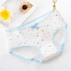 Cute Girl Teen Breathable Striped Women briefs sexy college young indian girl panty cotton girls underwear panties 12 years old