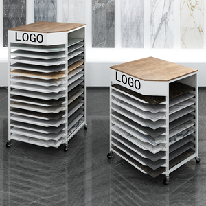 Chine Fourniture Grande planche d'acier Chêne Affichage <span class=keywords><strong>Parquet</strong></span> Sol stratifié Carrelage Rack-Support en métal personnalisé écologique - Product Image 3