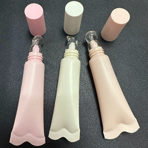 Tubes de gloss à lèvres biodégradables en or rose de 15 ml, luxe avec applicateur métallique, tube de baume à lèvres de 20 ml, tube de crème pour les yeux, emballage - Product Image 1
