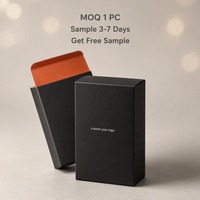 Matte Schwarze Geschenkbox mit Gebranntem Orangefarbentem Akzent, Individueller Druck für Kaffee, Tee, Lebensmittel, Faltbare Premium-Luxusverpackung