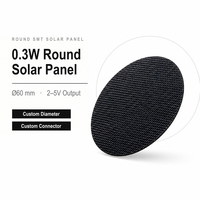 Panel Surya SMT Tahan Cuaca Tinggi 60mm Bulat 0.1W 0.2W 0.3W 0.5W 4V 5V 6V untuk Lampu Peringatan Road Stud Solar