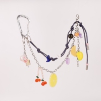 Groothandel Tianxin Eco-vriendelijke duurzame fruit snoep gevlochten sleutelhanger op maat gemaakte citroen kersen hanger voor casual tas bagageband
