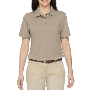 Polo de mezcla de algodón de inspiración vintage con corte ligeramente recortado y ajuste relajado, diseñado para mujeres, estilo retro, informal y para el fin de semana. - Product Image 2