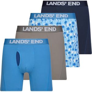 FOXA Mens <b>Boxer</b> Briefs 4 Pack Mid Rise Breathable <b>Polyester</b> Underwear for Men - Product Image 1