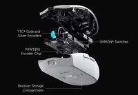 Ratón para Juegos MCHOSE G3 de Tres Modos, Sensor PAW3311, Programable, Ambidiestro, Portátil, Recargable, Cableado/BT/Inalámbrico 2.4G, para Oficina