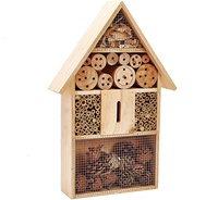 Abri en matériaux naturels pour insectes, abeilles, guêpes, papillons, insectes, maison en bois EUDR