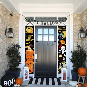 Custom Halloween Banner Set 2 Pieces for Indoor & Outdoor Festivals Digital Printed Wall & Door Decoration for Parties - Product Image 4