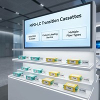 Module cassette HEADWAY 8 cœurs MPO vers LC Duplex Multimode OM4 OM3 1x MPO Mâle vers 4x LC Panneau de brassage fibre optique TX8