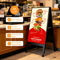 Pantalla Digital LCD Comercial de Alto Brillo (1200nits) para Menús, Diseño Modular, Software CMS