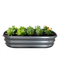 Kit de jardinière surélevée en métal de 8 pouces de hauteur pour légumes et fleurs