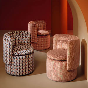 High End <strong>Velvet</strong> Living Room Accent <strong>Chairs</strong> Modern Luxury Barrel Teddy Boucle Swivel Club Armchair Hotel Conference <strong>Cocktail</strong> <strong>Chair</strong> - Product Image 4