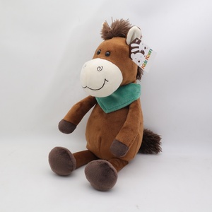 Super doux Kawaii Style mascotte en peluche cheval vacances cadeaux bébé peluche animal pour <span class=keywords><strong>poney</strong></span> avec écharpe PP coton remplissage - Product Image 5