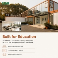 Bâtiment d'enseignement préfabriqué modulaire à grande échelle, maison conteneur multi-niveaux en kit pour salle de classe scolaire et centre éducatif