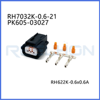 Konektor Otomatis Seri TS 3 Pin Tahan Air RH7032K-0.6-21 PK605-03027 0.64mm untuk Harness Sensor Camshaft