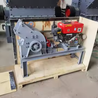 Concasseur à marteaux portable pour bouteilles en verre et céramique, machine de fabrication de sable et de gravier pour la construction, prix d'usine