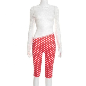 Nuevo <span class=keywords><strong>Mono</strong></span> con Top <span class=keywords><strong>de</strong></span> Encaje sin Espalda y Mangas Largas con Estampado <span class=keywords><strong>de</strong></span> <span class=keywords><strong>Lunares</strong></span> 2026 - Product Image 6