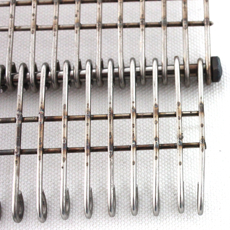 Flat Metal Stainless Steel Eye Link Conveyor Belt Wire Mesh For Oven