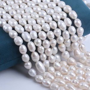 Perlas de Agua Dulce Naturales en Forma de Arroz, Económicas, de 10-11 mm, Accesorio para Abalorios, Color Blanco y Rosa, Lote de Perlas en Forma de Arroz de 10-11 mm - Product Image 1