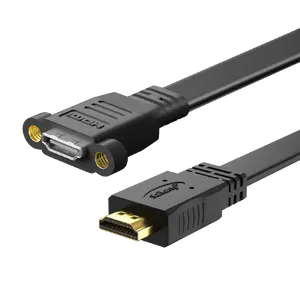 Kabel Hdmi Audio Video Ultra Hd Kabel Hdmi Pria Ke Wanita dengan Lapisan Emas 24K dengan Konektor Cetakan Warna Ganda