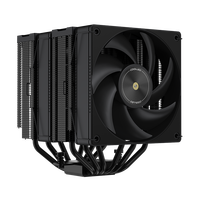 COOLLEO P60T DIG BK Boîtier d'ordinateur à deux tours, refroidisseur d'air, 6 caloducs, refroidissement du processeur, LGA115X/1200/1700/1851 pour Ryzen AM4/AM5 275W