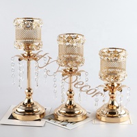 HY vente en gros pour la maison salon chandelier nordique candélabre centres de table table verre cristal bougeoir