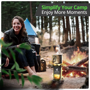 Geertop <span class=keywords><strong>Estufa</strong></span> de leña plegable de acero inoxidable para exteriores <span class=keywords><strong>Estufa</strong></span> de cohete plegable portátil - Product Image 5