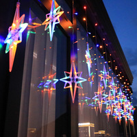 Guirlandes lumineuses solaires LED étanches pour décoration de jardin de Noël, étoiles scintillantes colorées pour une utilisation en extérieur et en intérieur
