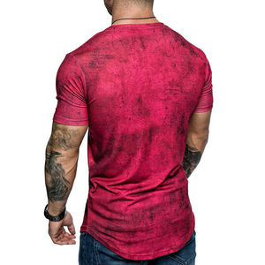 Camisetas de entrenamiento de cáñamo curvo para hombre, camisa de manga corta, blusa lisa con diseños de impresión personalizados por sublimación - Product Image 3