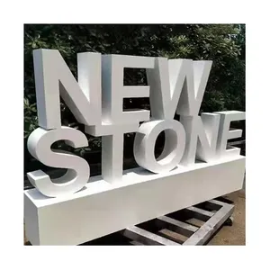 Modern New Design jardim exterior aço inoxidável grande paisagem letras