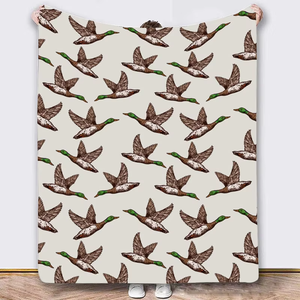 ผ้าห่มผ้าสักหลาดขนแกะเนื้อนุ่มอบอุ่นแบบตะวันตกลายพรางสำหรับฤดูหนาว - Product Image 5