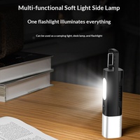 Mini lampe de poche LED étanche, faisceau réglable, lumière blanche forte, multifonctionnelle, COB, chargement USB-C, camping en plein air