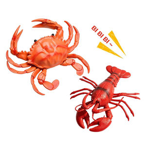ของเล่นบีบเสียงร้องรูปปูและกุ้งมังกร ของเล่นสัตว์ทะเลเหมือนจริง ทำจากยาง มีเสียงบี๊บ ฝึกทักษะการเคลื่อนไหว ของขวัญสำหรับเด็กและผู้ปกครอง - Product Image 1