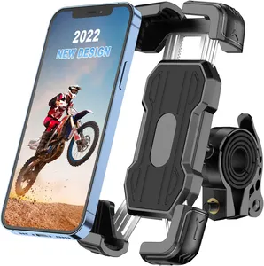 Motorcycle Phone Mount 2023 Sturdy Bike Phone Holder Handlebar Universal Mobile Phone Holder For Bicycle Motorcycle Accessories