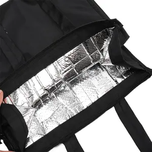 Özelleştirilmiş taşınabilir Polyester alüminyum folyo yalıtımlı piknik soğutucu saplı çanta