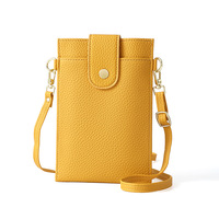 Sac à bandoulière pour téléphone en cuir PU pour femme, fermeture éclair, poche cachée pour téléphone portable, taille moyenne, écologique, léger, tendance
