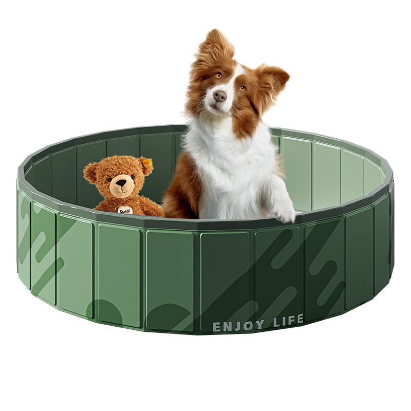 Piscine Pliable Pour Chien, Pataugeoire Animaux, Bassin PVC Non Gonflable Pour Bebe Jeux Interieur Exterieur Camping Jardin 99005700