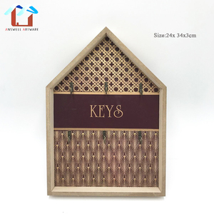 Tecla Inicio organizar casa forma madera clave caja de almacenamiento - Product Image 1